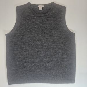 J. Crew Wool Vest Youth Boys Size Large Grey Merino Wool Formal Winter Essential